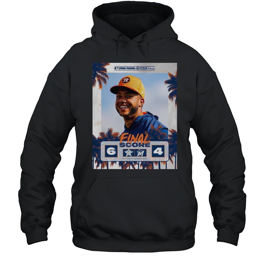 Houston Astros Baseball 6-4 Miami Marlins Final Score MLB Spring Training 2025 Mar 15 T-shirt Unisex Hoodie
