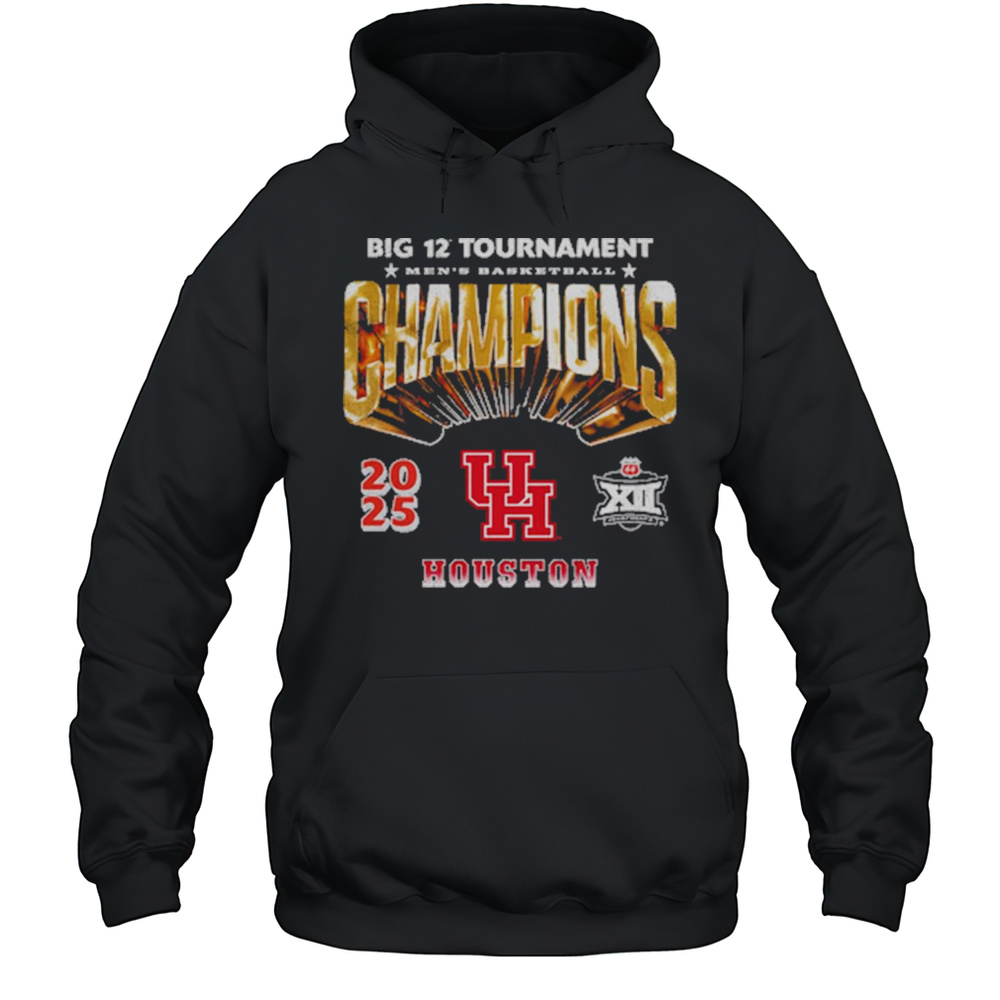 Houston Cougars Defeat Arizona Wildcats Big 12 Tournament Mens Basketball Champions 2025 T-shirt Unisex Hoodie