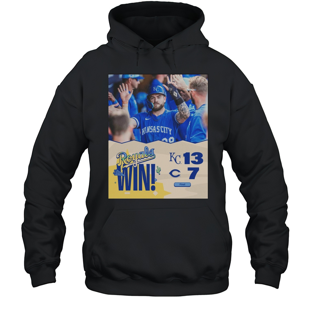 Kyle Isbel Kansas City Royals Win Cincinnati Reds Final Score 13  7 Good Vibes In Goodyear Poster T-shirt Unisex Hoodie