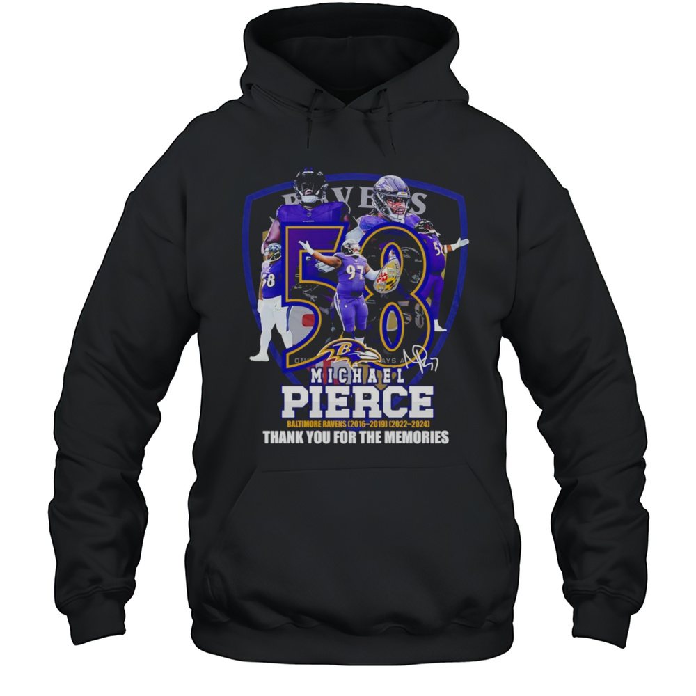 Michael Pierce Baltimore Ravens Thank You For The Memories Shirt Unisex Hoodie