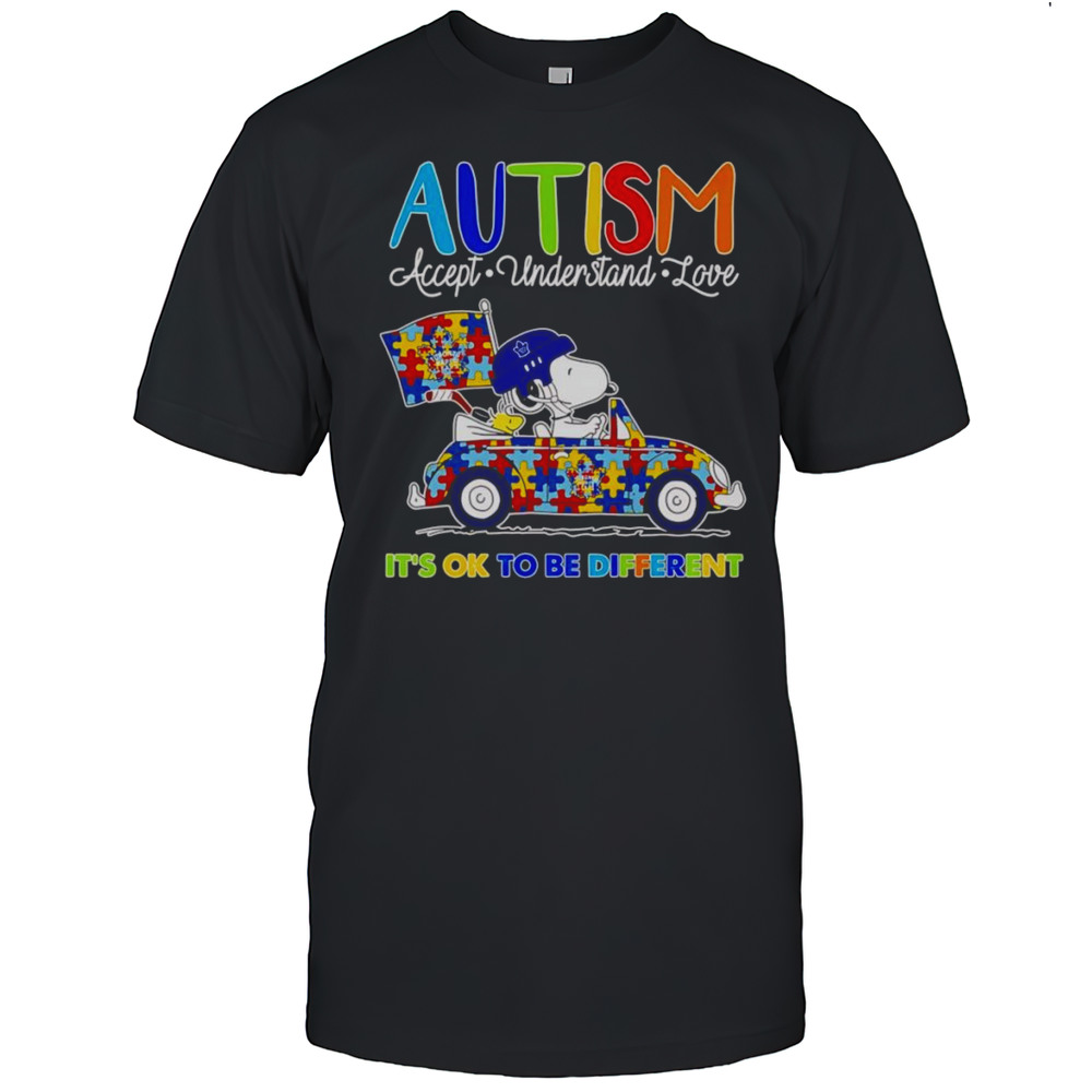 Snoopy Autism Accept Understand Love Its Ok To Be Different Toronto Maple Leafs Shirt