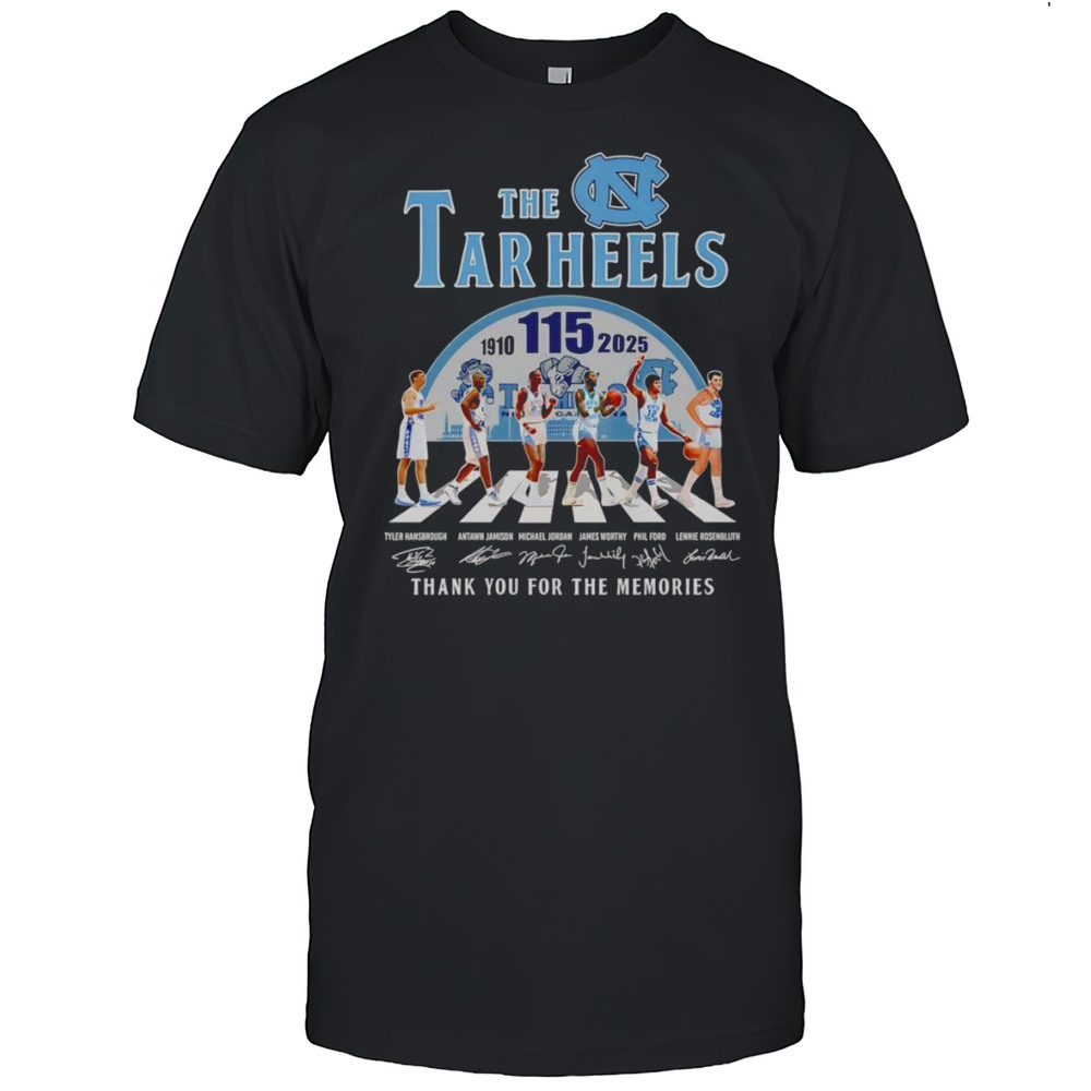 The Tar Heels Mens Basketball 1910 2025 Abbey Road Thank You For The Memories Shirt