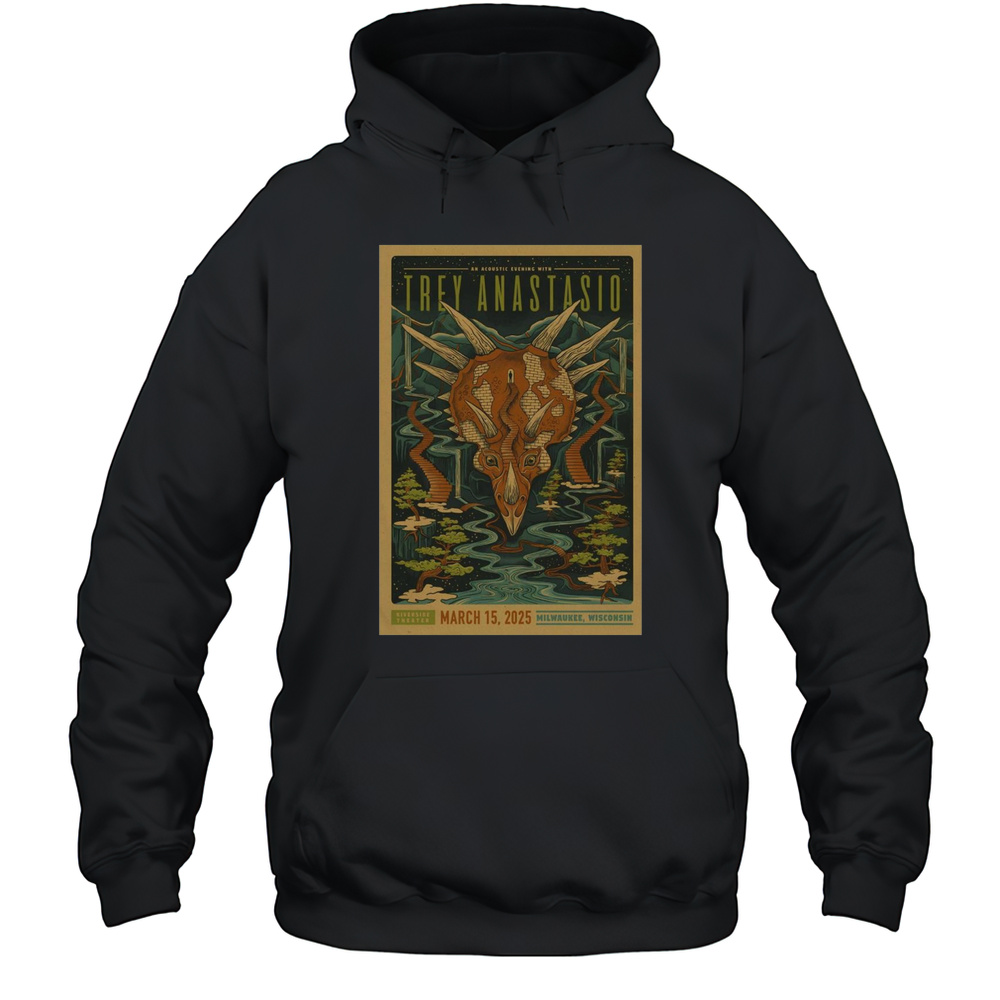 Trey Anastasio March 15th 2025 Milwaukee Wisconsin Tour T-shirt Unisex Hoodie