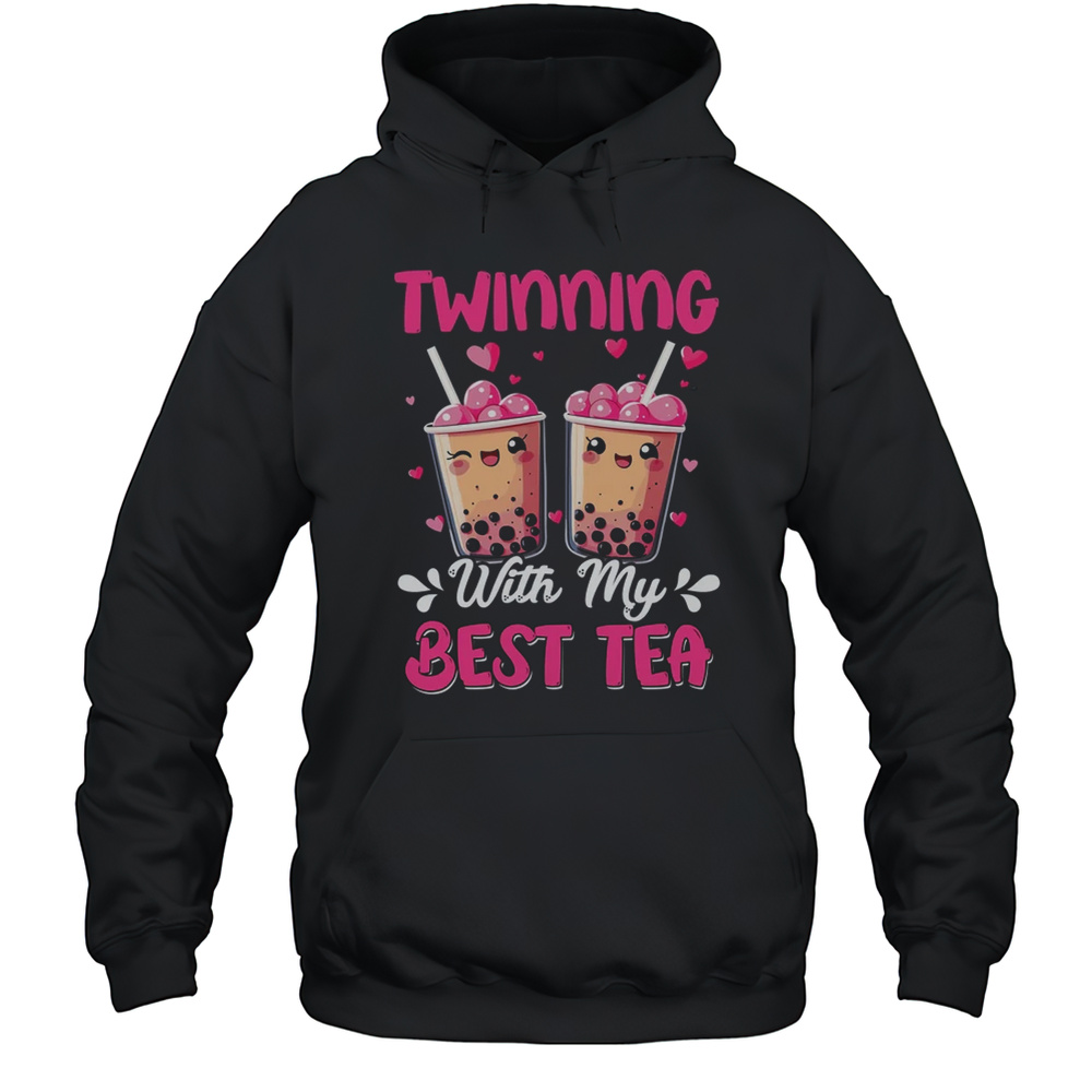 Twinning With My Bestie Spirit Week Girls Kids Twin Day Tea Shirt Unisex Hoodie