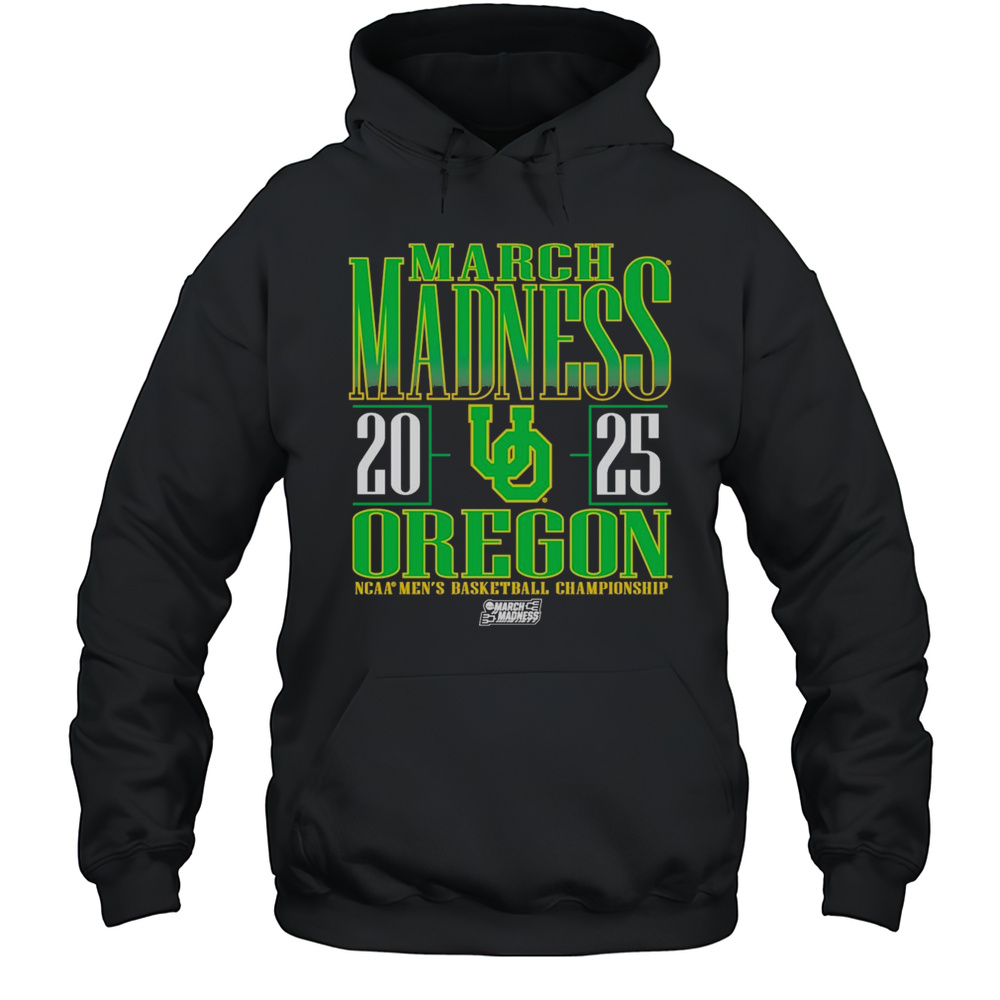2025 Oregon Ducks NCAA Mens Basketball Touney March Madness  Green Interlock UO T-shirt Unisex Hoodie