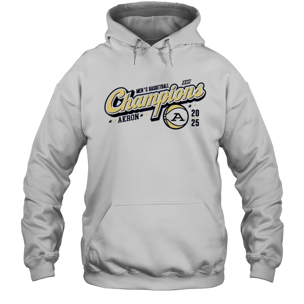 Akron Zips 2025 MAC Mens Basketball Champions Shirt Unisex Hoodie