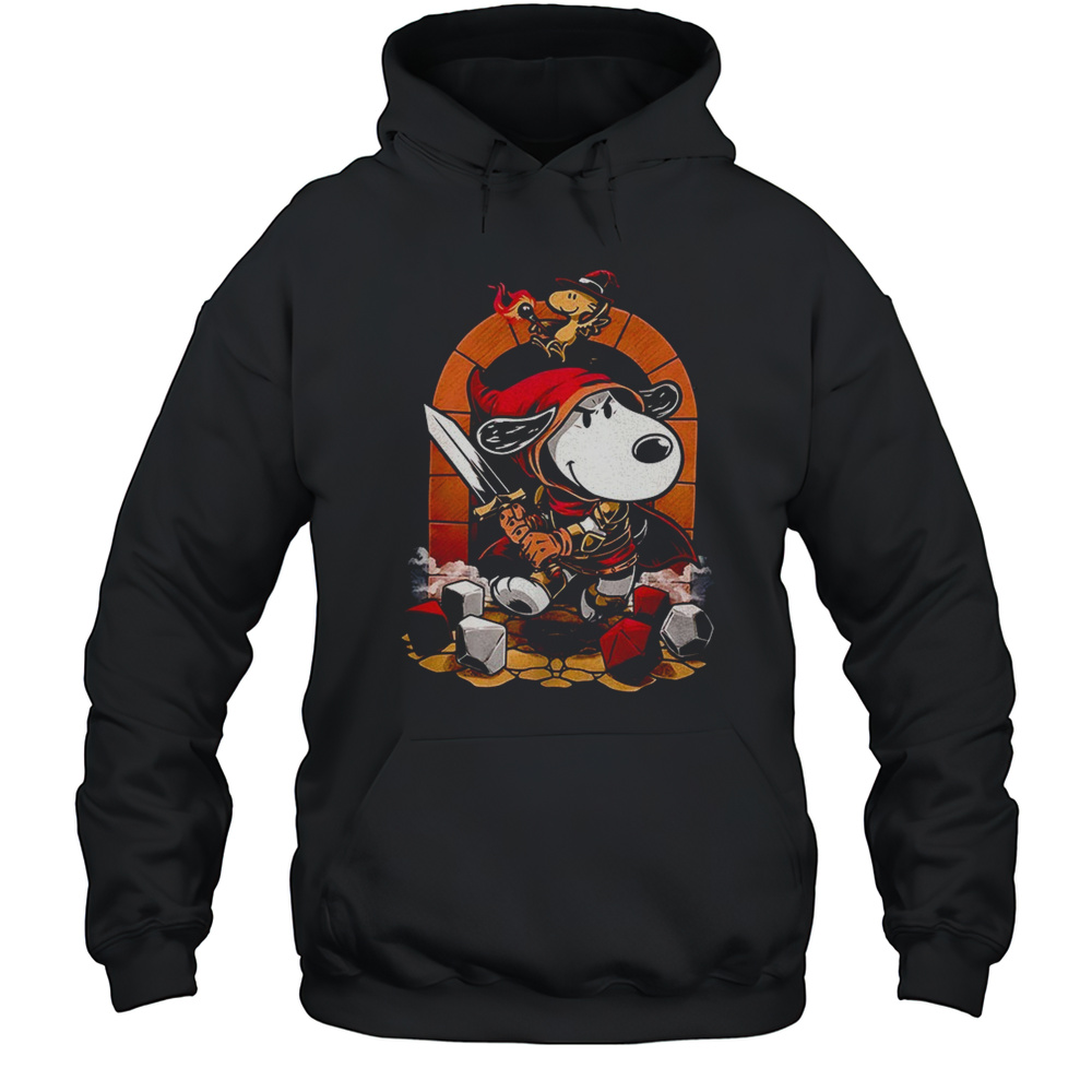 Beagle RPG Adventure Snoopy Woodstock And Dungeons  Dragons Shirt Unisex Hoodie