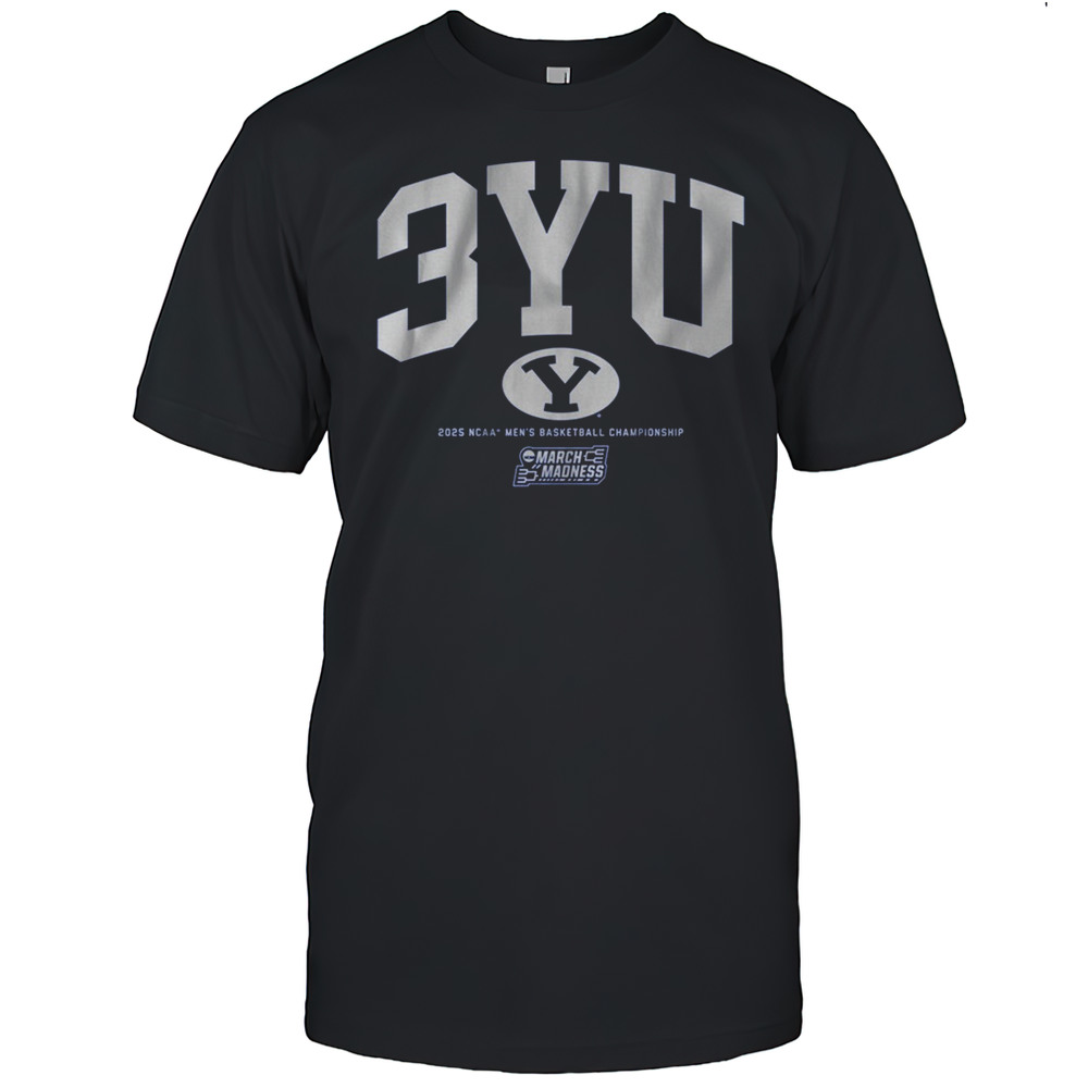 BYU Cougars Basketball 3YU NCAA Mens Basketball Championship 2025 March Madness T-shirt