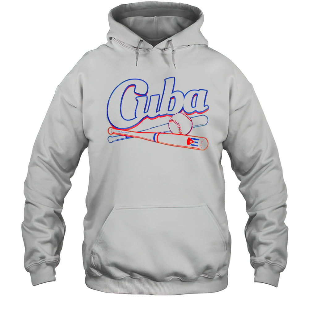 Cuba Baseball Fan Cuban Flag Sport Team T-Shirt Unisex Hoodie