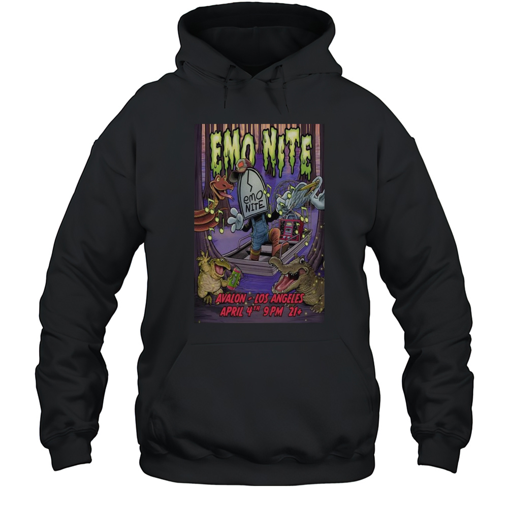 Emo Nite At Avalon Hollywood In Los Angeles CA On Apr 4 2025 Tour Poster T-Shirts Unisex Hoodie
