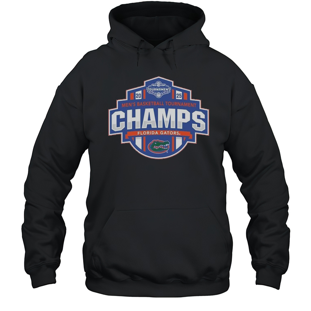 Florida Gators 2025 SEC Mens Basketball Conference Tournament Champions Locker Room Shirt Unisex Hoodie