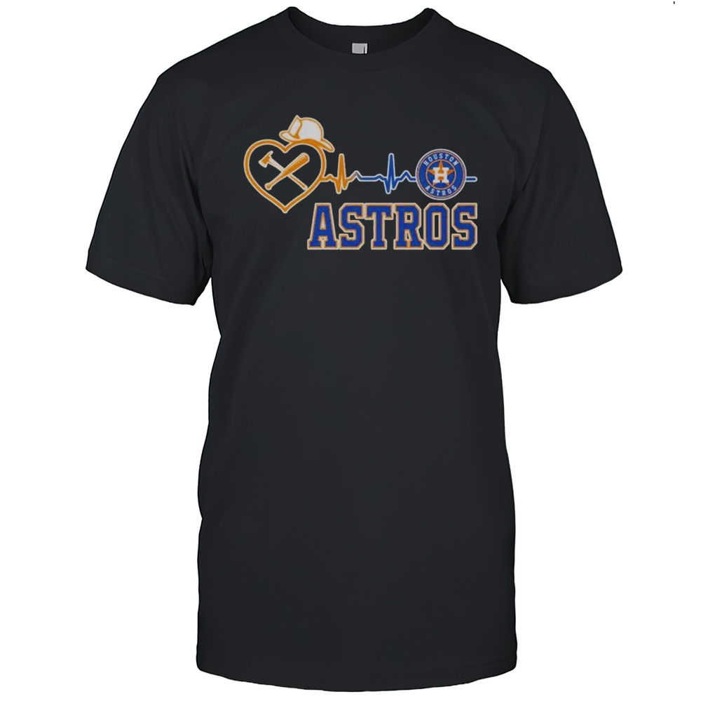 Houston Astros Heartbeat Firefighter T-shirt