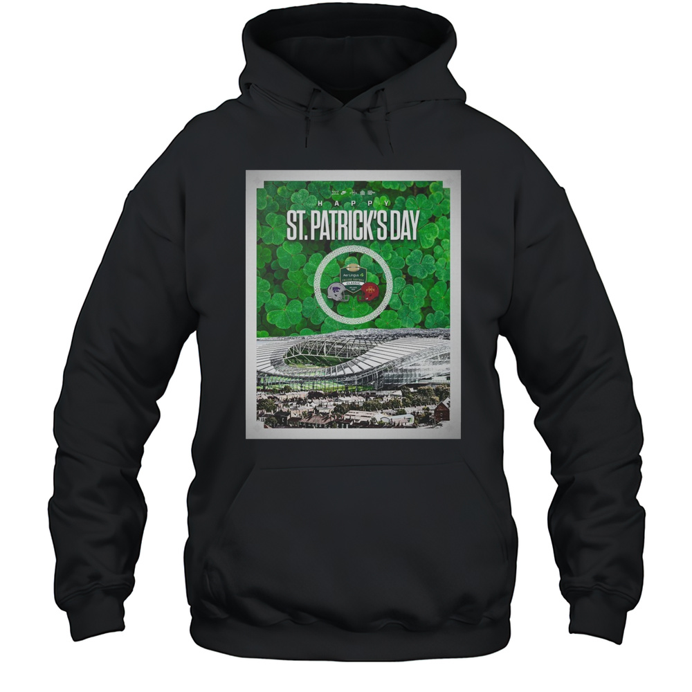 Iowa State Cyclones Football Happy St. Patricks Day 2025 Aer Lingus CFB Classic Vs Kansas State Wildcats Poster T-shirt Unisex Hoodie