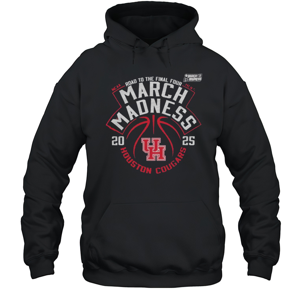March Madness Houston Cougars 2025 NCAA Mens Tournament Road To The Final Four Logo Shirt Unisex Hoodie