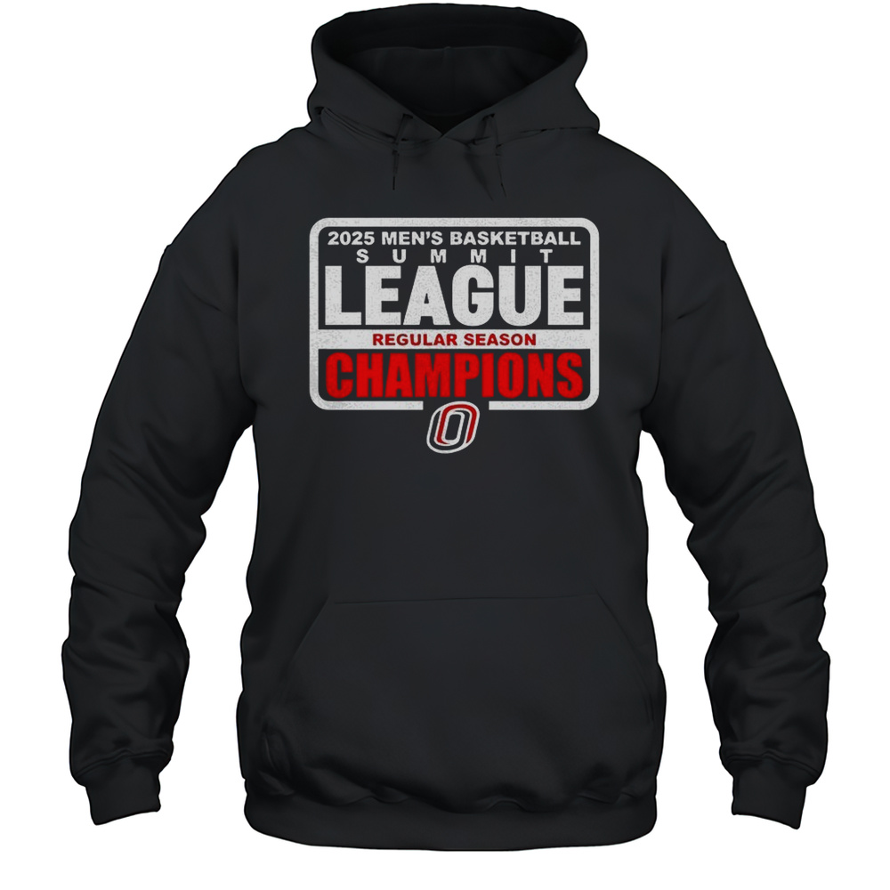 Omaha Mavericks 2025 Mens Basketball Summit League Regular Season Champions Shirt Unisex Hoodie