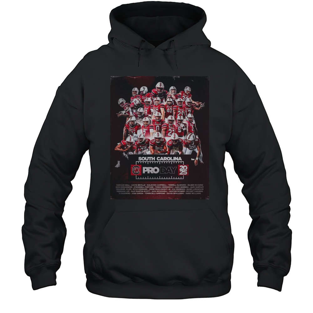 Poster South Carolina Gamecocks Football Pro Day 2025 Kamar Bell Davis Beville Dalevon Campbell T-shirt Unisex Hoodie