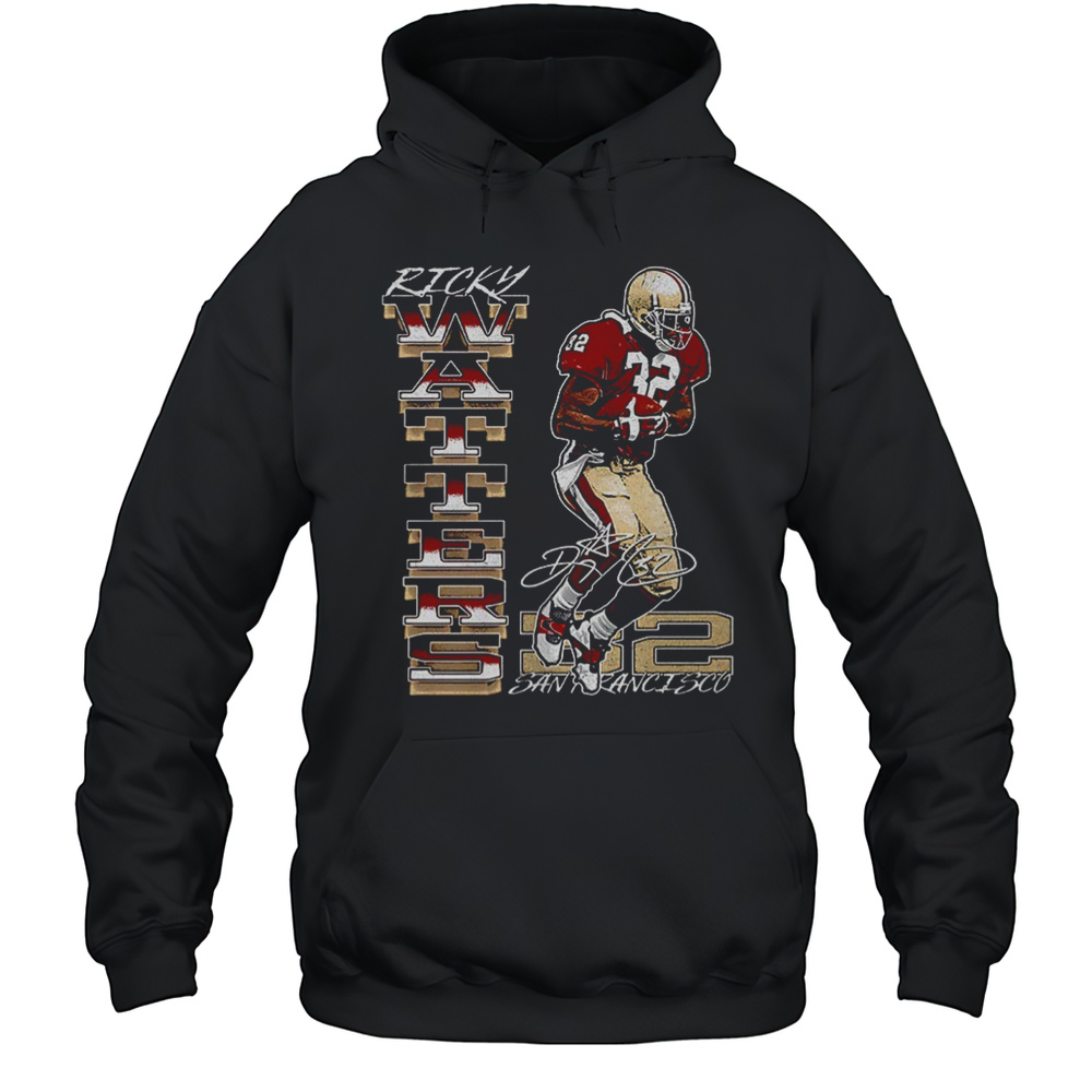 Ricky Watters San Francisco 49ers NFL Football Player Signature Retro Shirt Unisex Hoodie