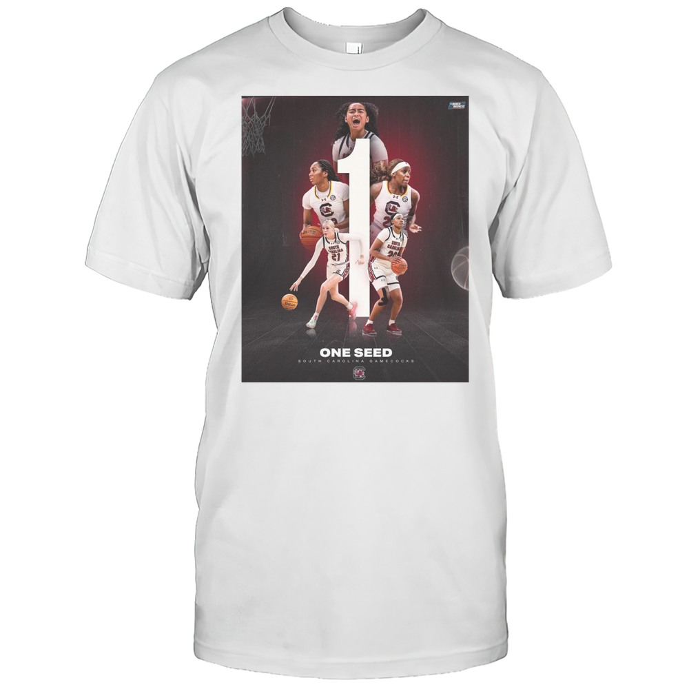 South Carolina Gamecocks Womens Basketball One Seed At Region 2 In Birmingham 2025 NCAA March Madness T-shirt