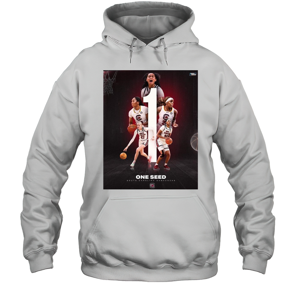 South Carolina Gamecocks Womens Basketball One Seed At Region 2 In Birmingham 2025 NCAA March Madness T-shirt Unisex Hoodie