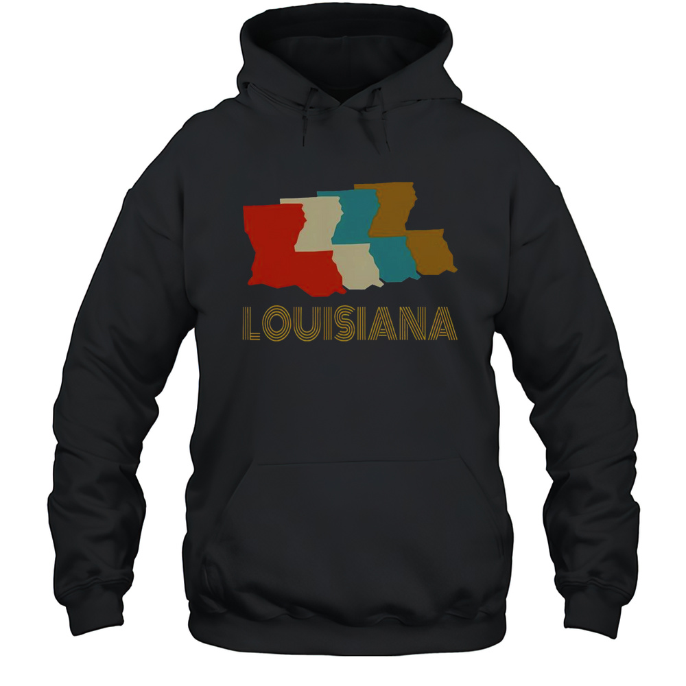 Top Vintage Louisiana Home State I Love Louisiana T-Shirt Unisex Hoodie