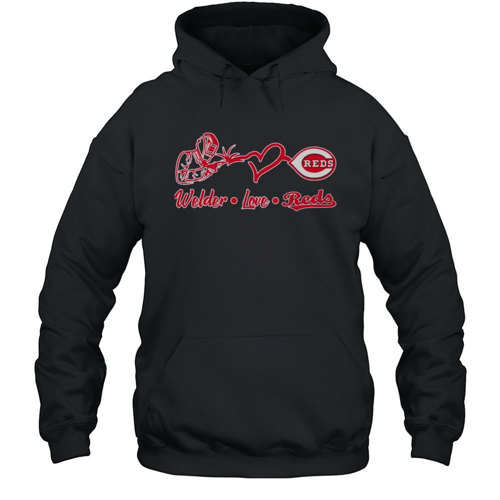 Welder Love Cincinnati Reds T-shirt Unisex Hoodie
