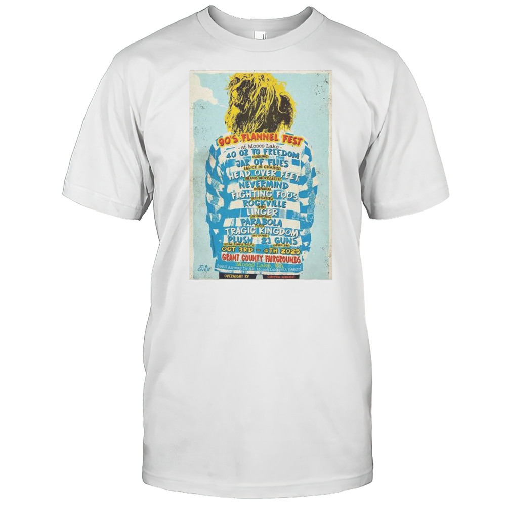 90s Flannel Fest October 3-4 2025 Grant County Fairgrounds In Moses Lake WA T-Shirt