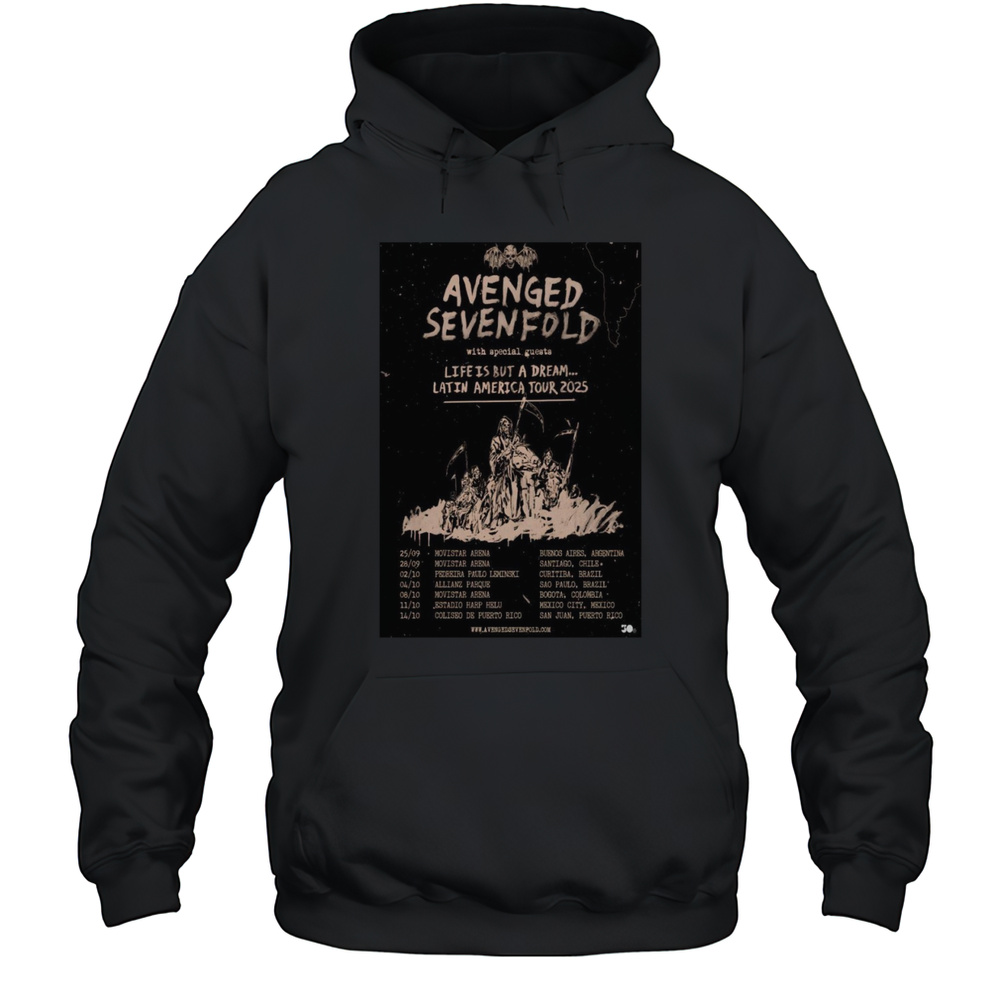 Avenged Sevenfold Latin American Tour 2025 Shirt Unisex Hoodie