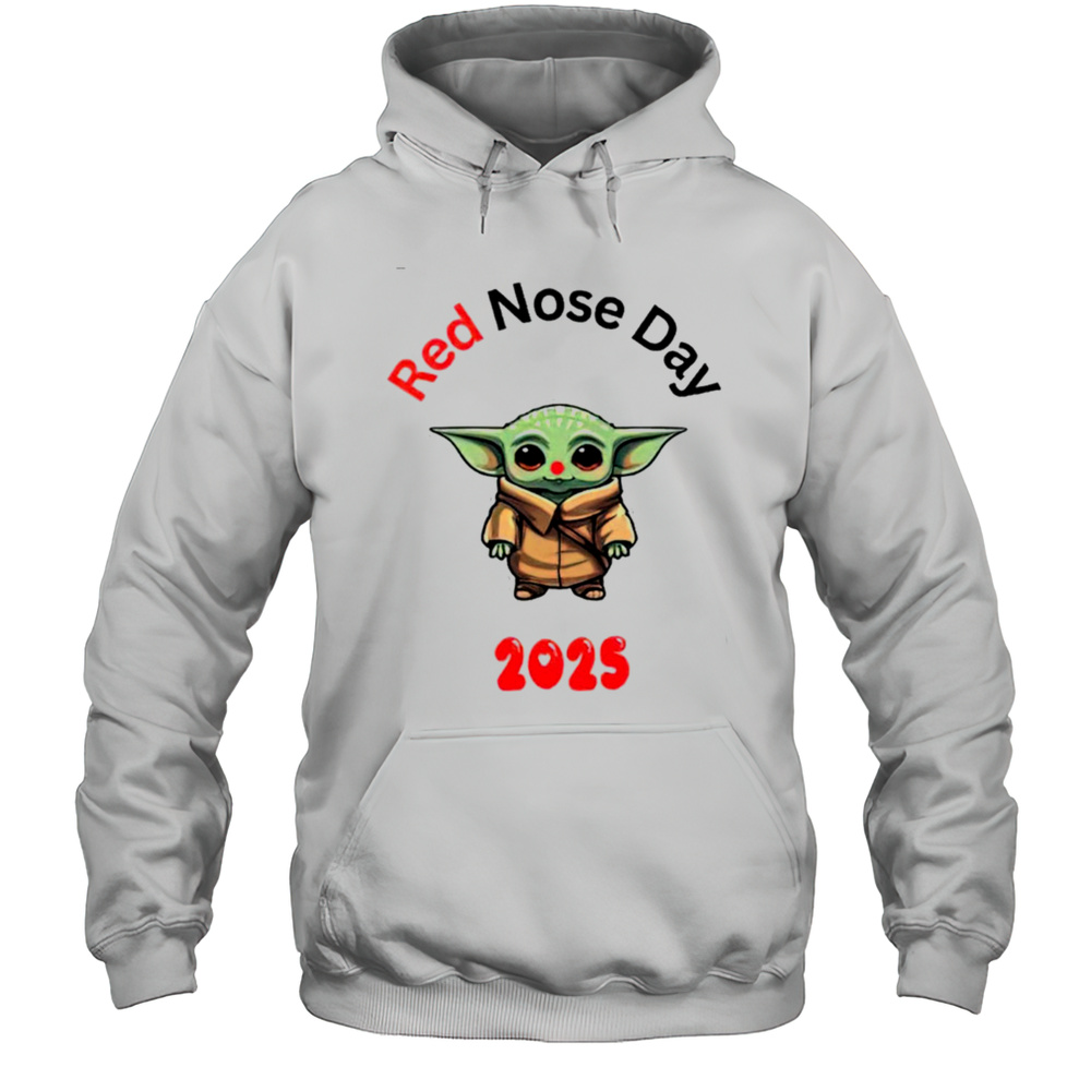 Baby Yoda Red Nose Day 2025 Shirt Unisex Hoodie