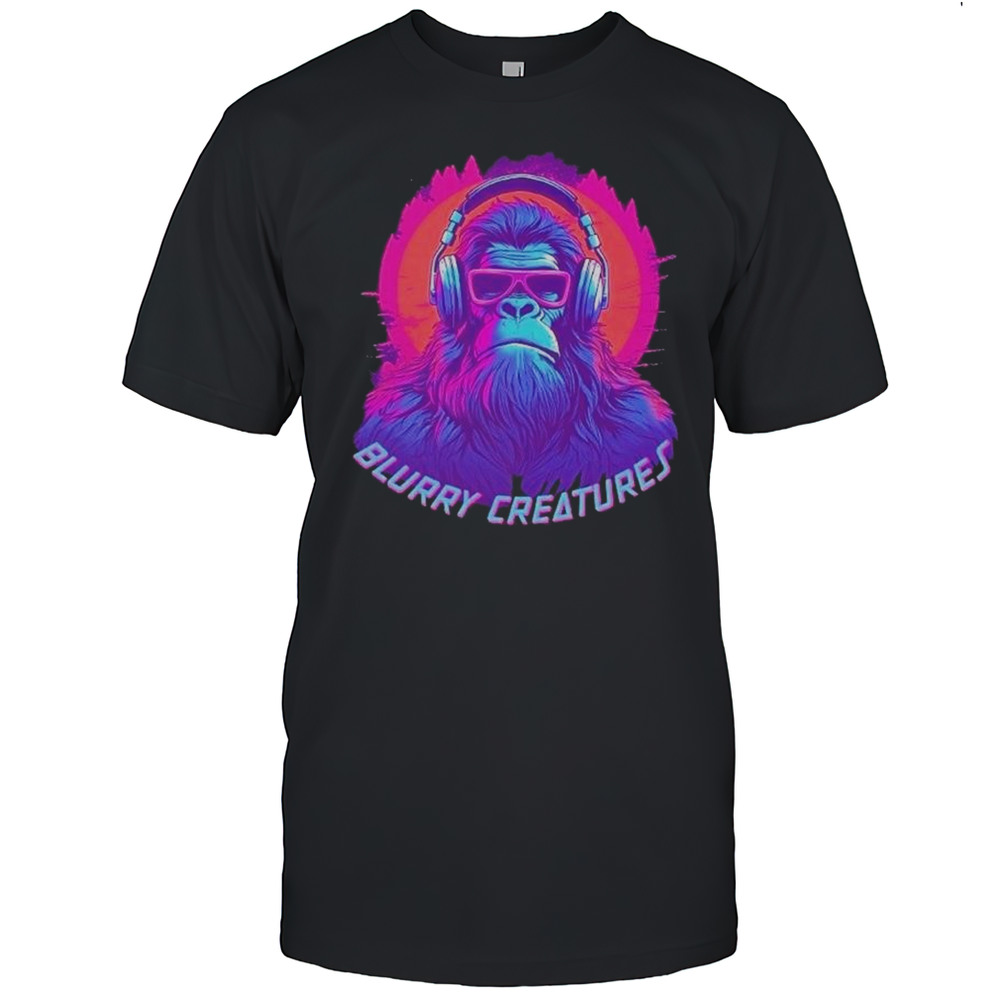 Blurry Creatures Bigfoot Headphones T-shirt
