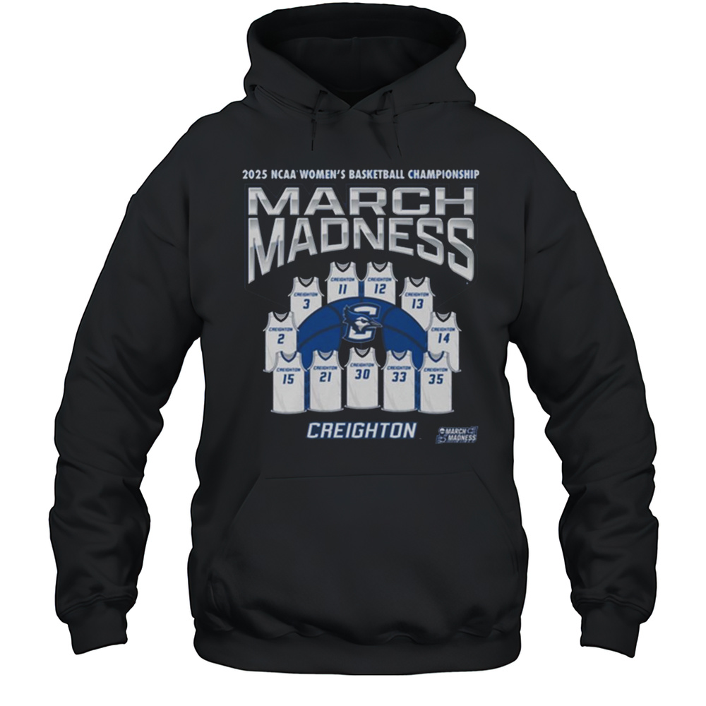 Creighton Bluejays NCAA 2025 Division I Womens Basketball Championship Jersey March Madness T-shirt Unisex Hoodie