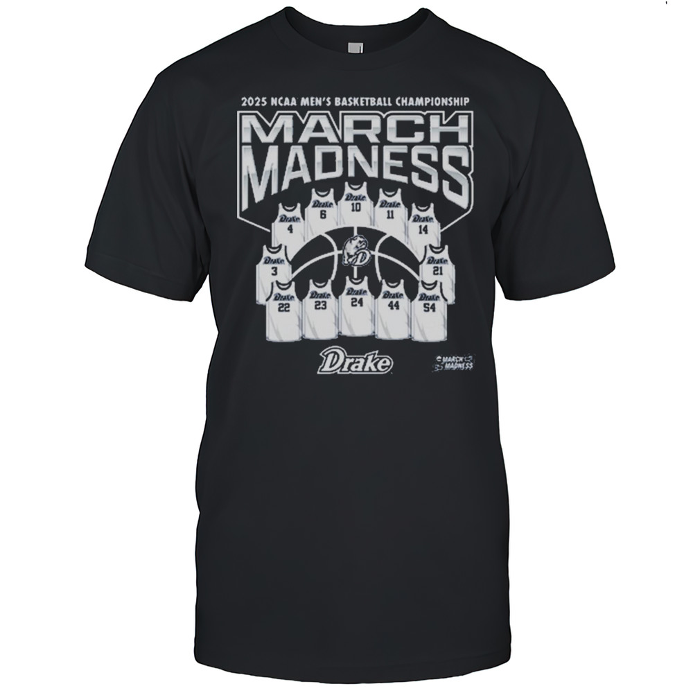 Drake Bulldogs NCAA 2025 Division I Mens Basketball Championship Jersey March Madness T-shirt