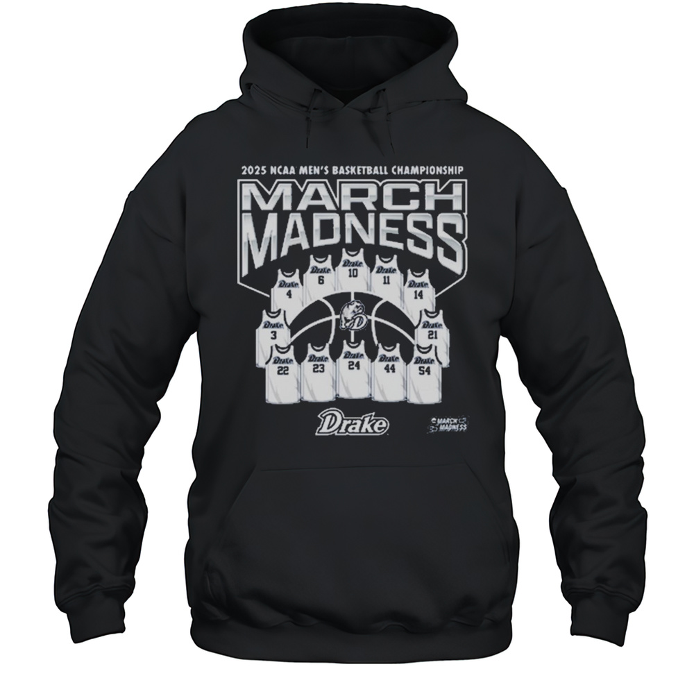 Drake Bulldogs NCAA 2025 Division I Mens Basketball Championship Jersey March Madness T-shirt Unisex Hoodie