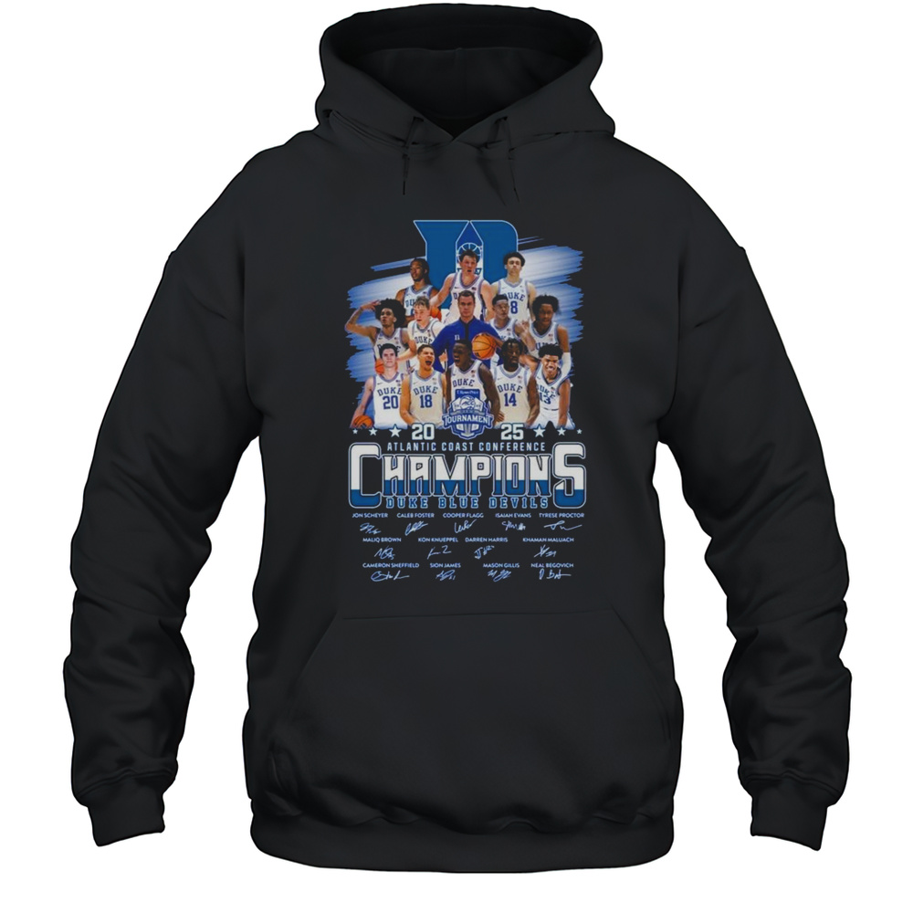 Duke Blue Devils 2025 Atlantic Coast Conference Champions Signature Shirt Unisex Hoodie