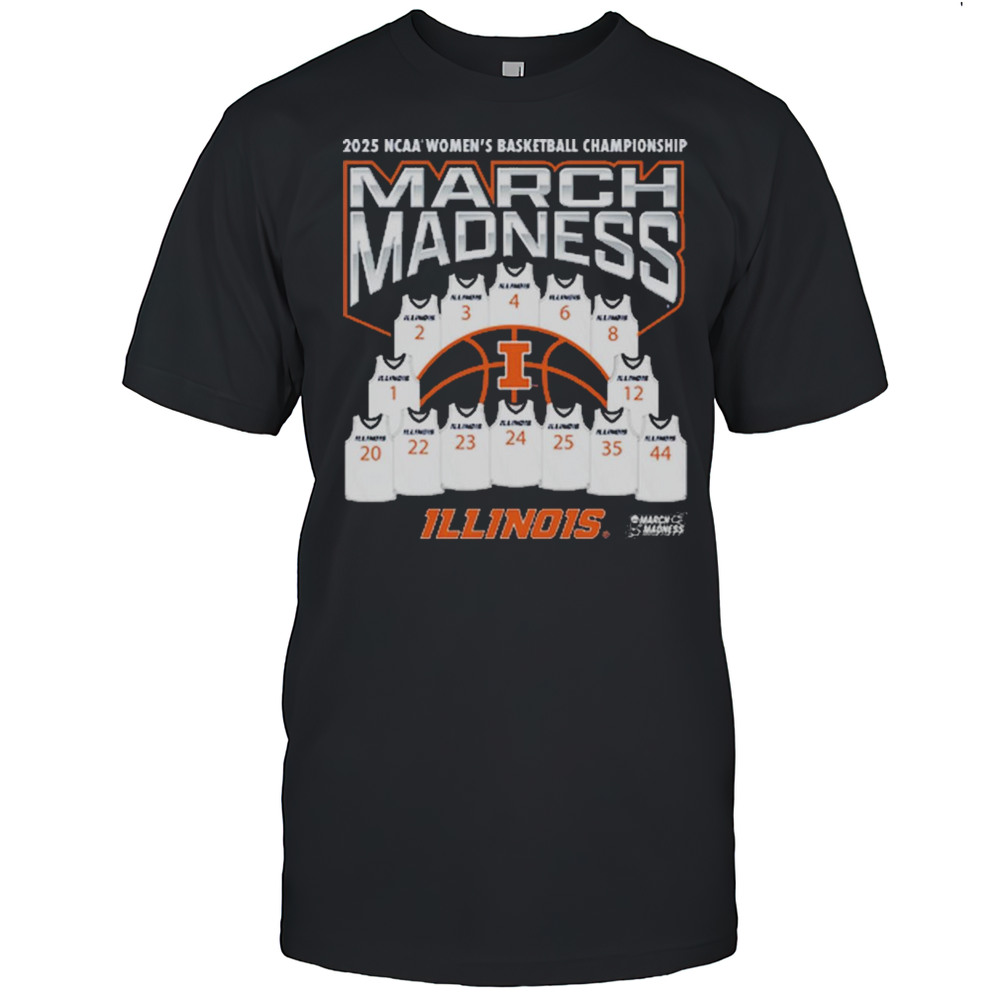 Fighting Illini NCAA 2025 Division I Womens Basketball Championship Jersey March Madness T-shirt