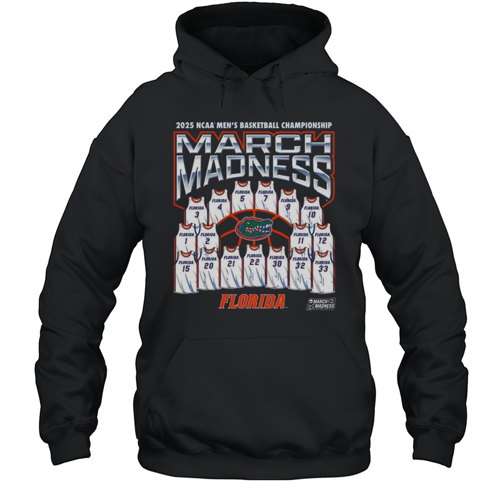 Florida Gators NCAA Mens Basketball Championship Jersey Team March Madness 2025 Logos T-shirt Unisex Hoodie