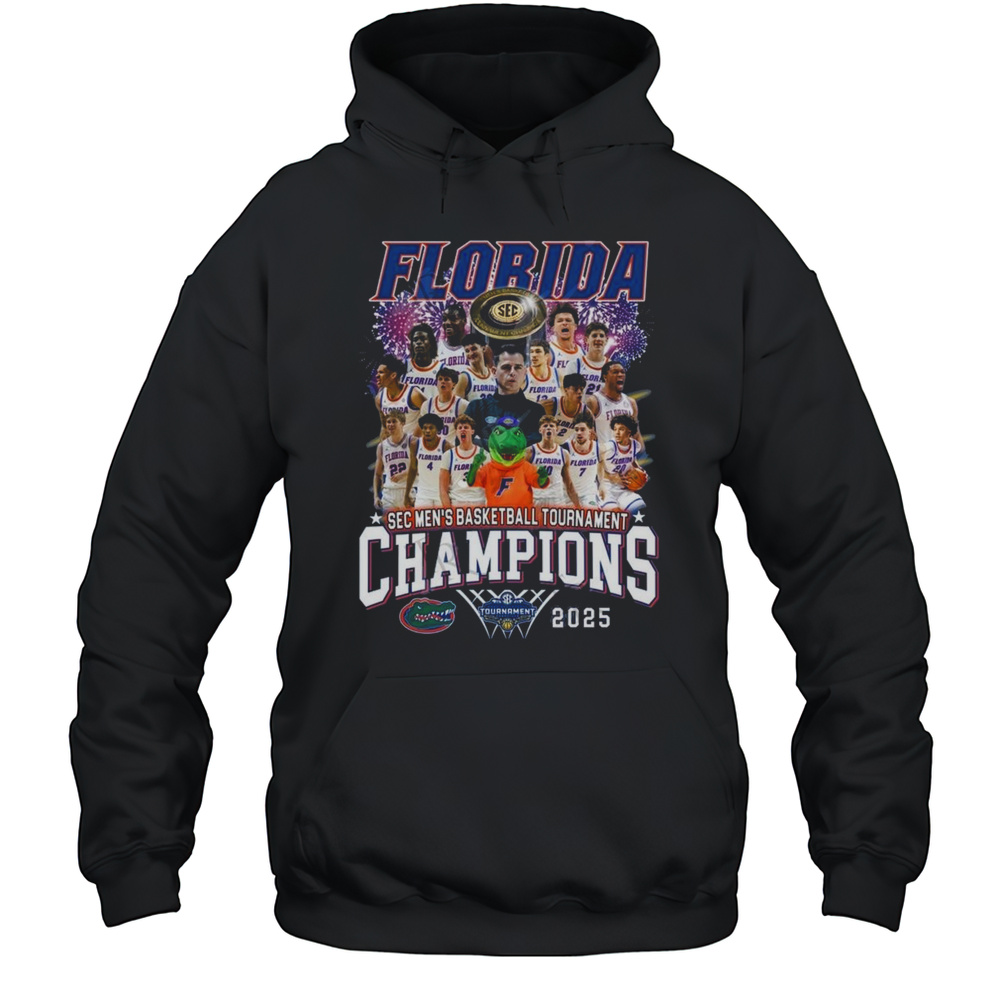 Florida Gators SEC Mens Basketball Tournament Champions 2025 All Players Shirt Unisex Hoodie