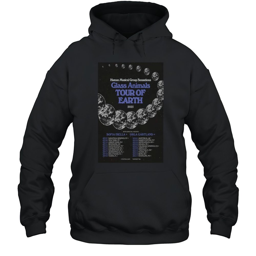 Glass Animals Tour Of Earth 2025 Shirt Unisex Hoodie