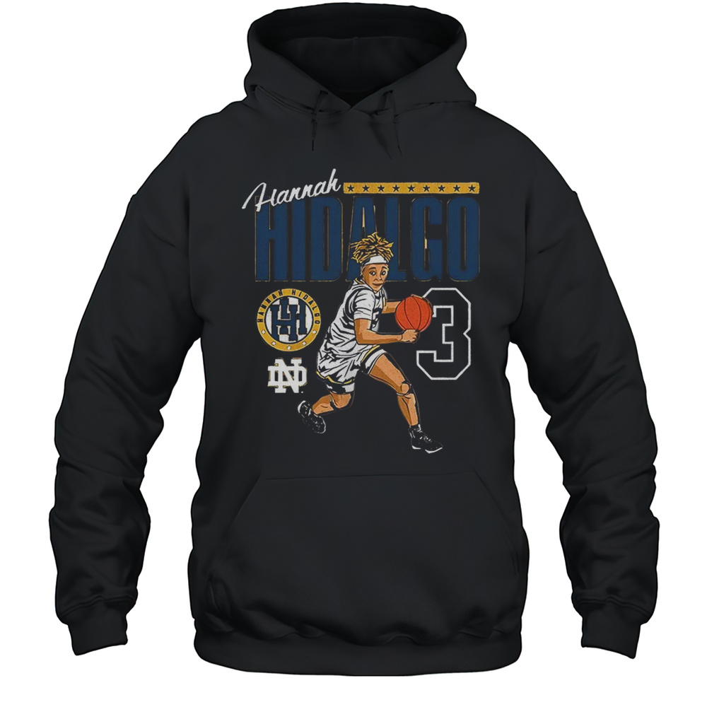 Hannah Hidalgo Notre Dame Fighting Irish Cartoon Illustration Shirt Unisex Hoodie