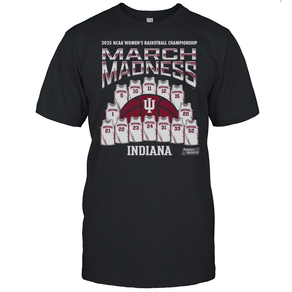 Indiana Hoosiers NCAA Womens Basketball Championship Jersey Team March Madness 2025 Logos T-shirt