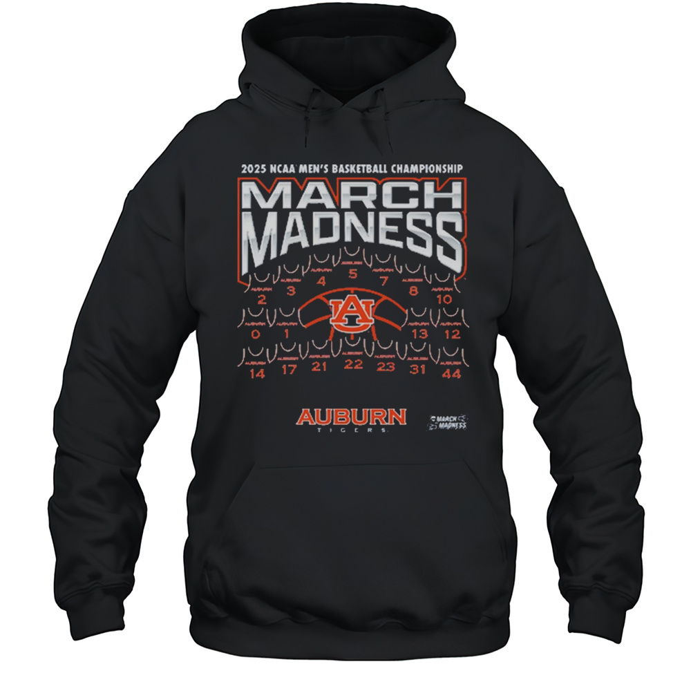 Jersey March Madness Auburn Tigers NCAA 2025 Division I Mens Basketball Championship T-shirt Unisex Hoodie