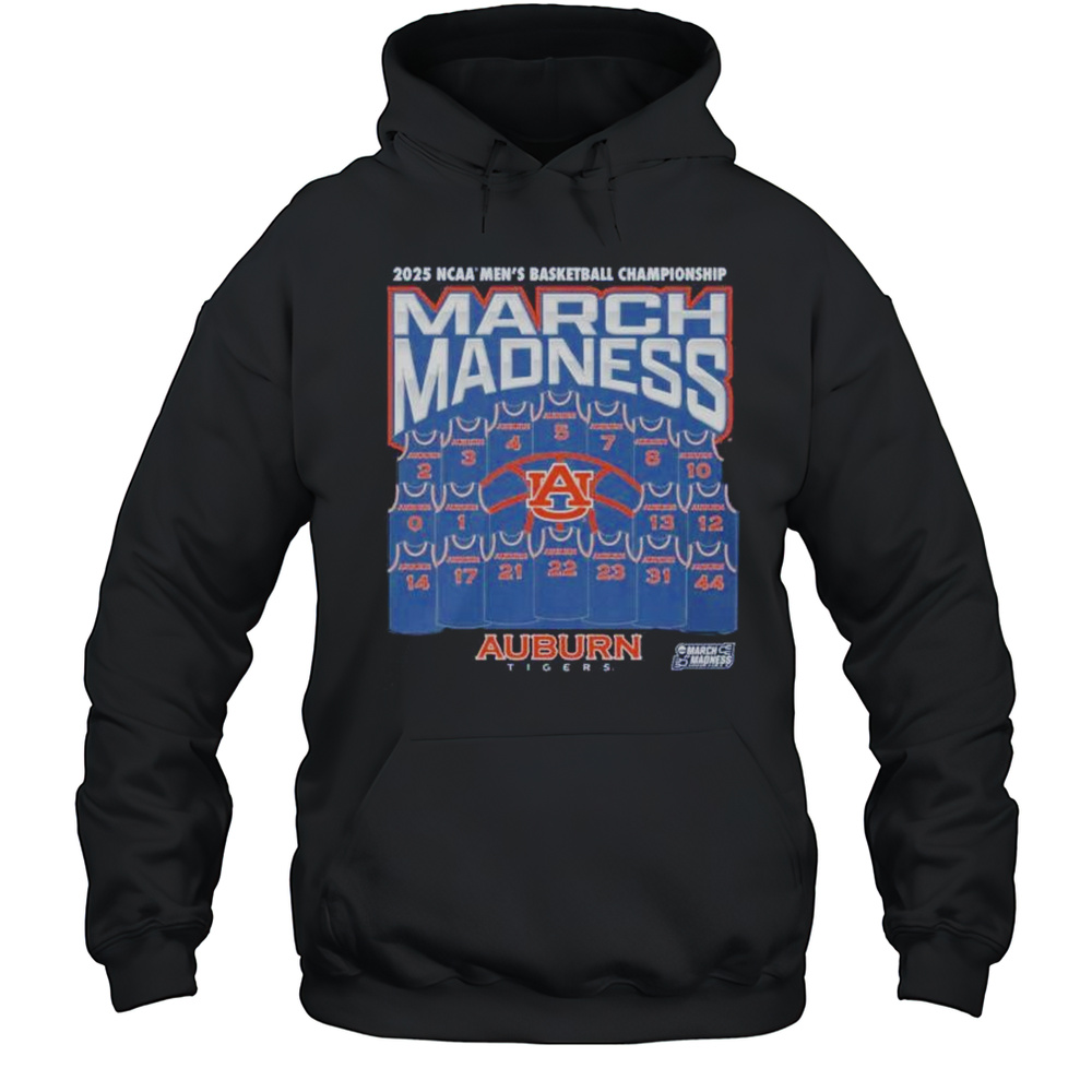 March Madness Auburn Tigers Jersey 2025 NCAA Mens Basketball Champions Shirt Unisex Hoodie