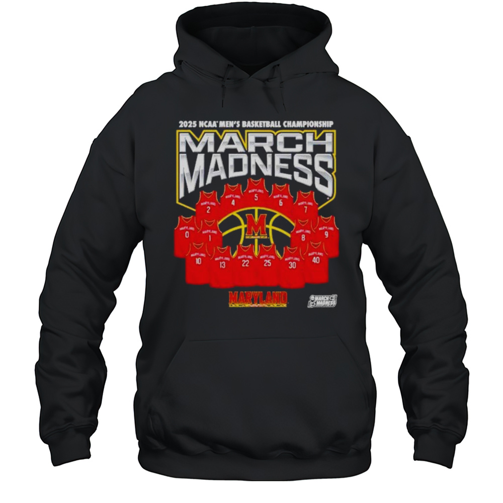 March Madness Maryland Terrapins Jersey 2025 NCAA Mens Basketball Champions Shirt Unisex Hoodie