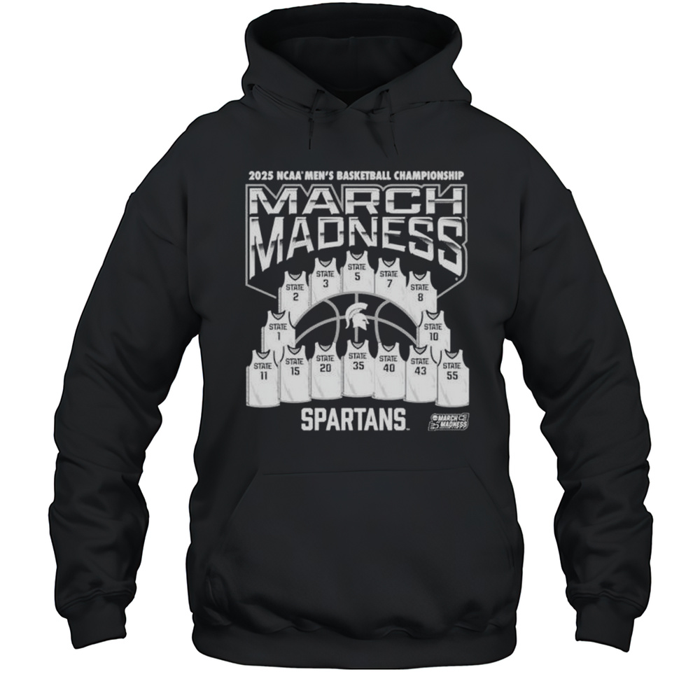 March Madness Michigan State Spartans Jersey 2025 NCAA Mens Basketball Champions Shirt Unisex Hoodie