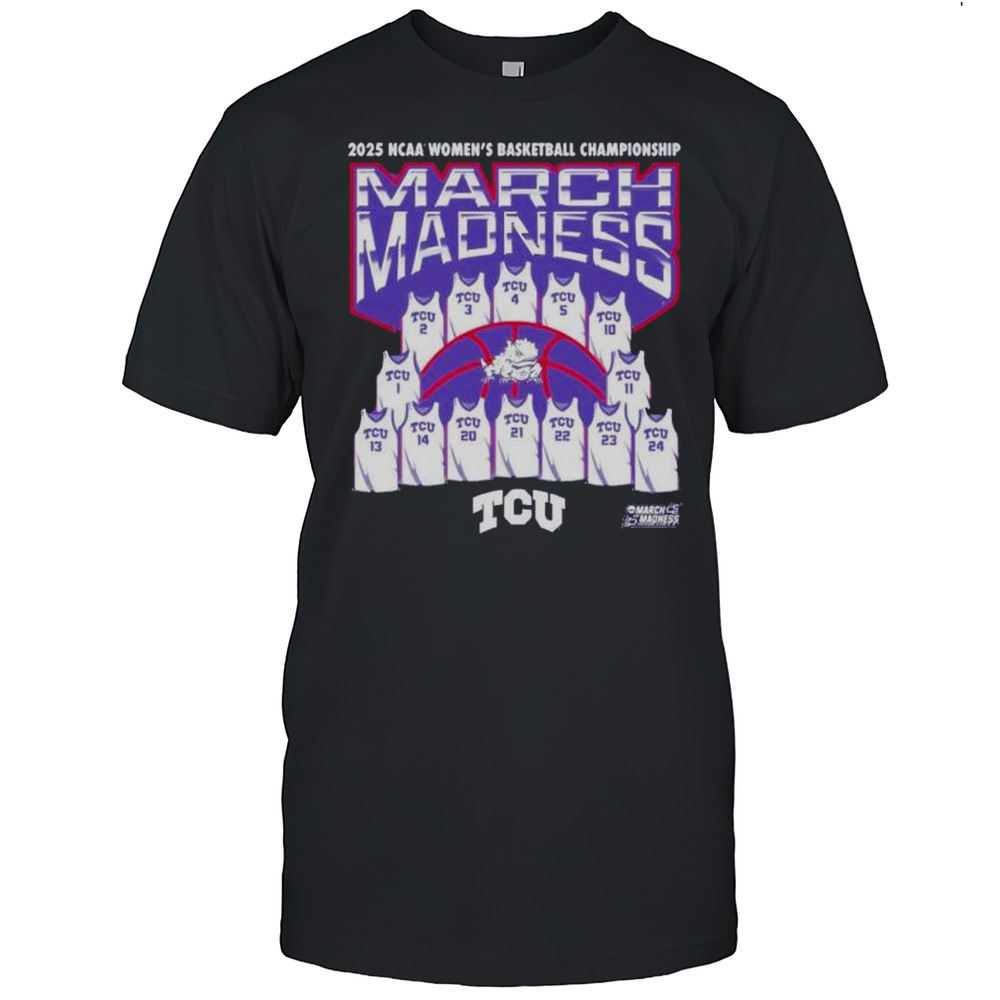 March Madness TCU Horned Frogs Jersey 2025 NCAA Womens Basketball Champions Shirt