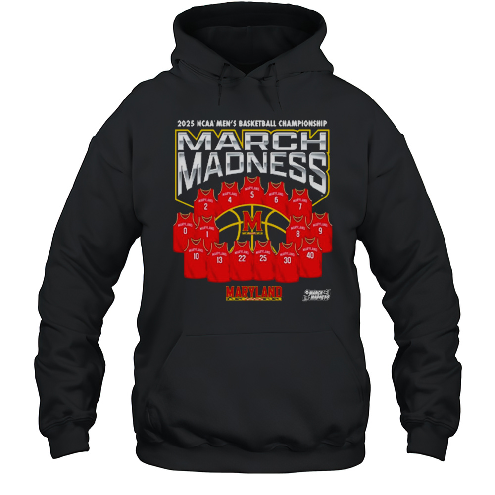Maryland Terrapins NCAA 2025 Division I Mens Basketball Championship Jersey March Madness T-shirt Unisex Hoodie