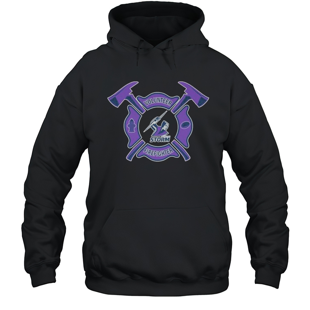 Melbourne Storm Fire Dept Firefighter T-shirt Unisex Hoodie