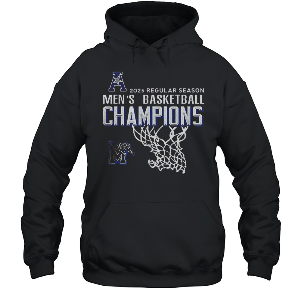 Memphis Tigers 2025 Regular Season Mens Basketball Champions Shirt Unisex Hoodie