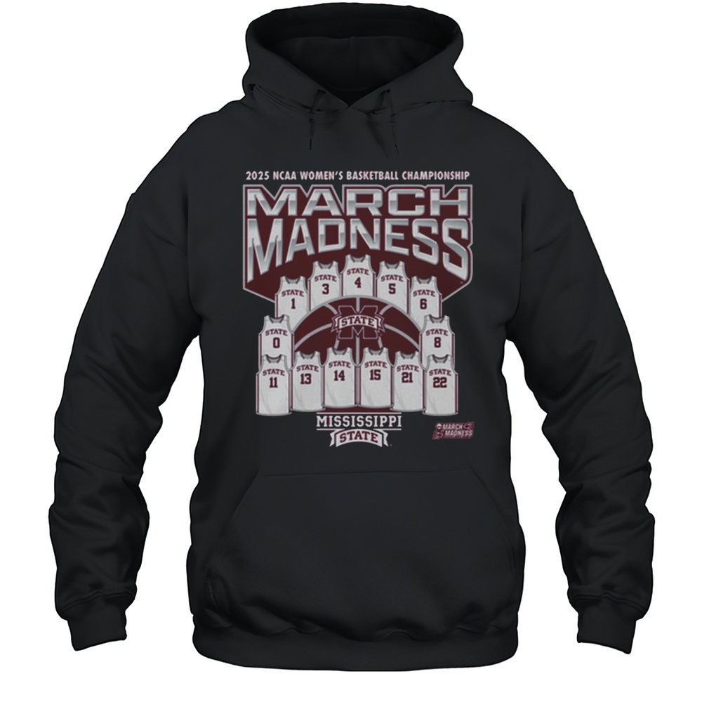 Mississippi State Bulldogs NCAA 2025 Division I Womens Basketball Championship Jersey March Madness T-shirt Unisex Hoodie