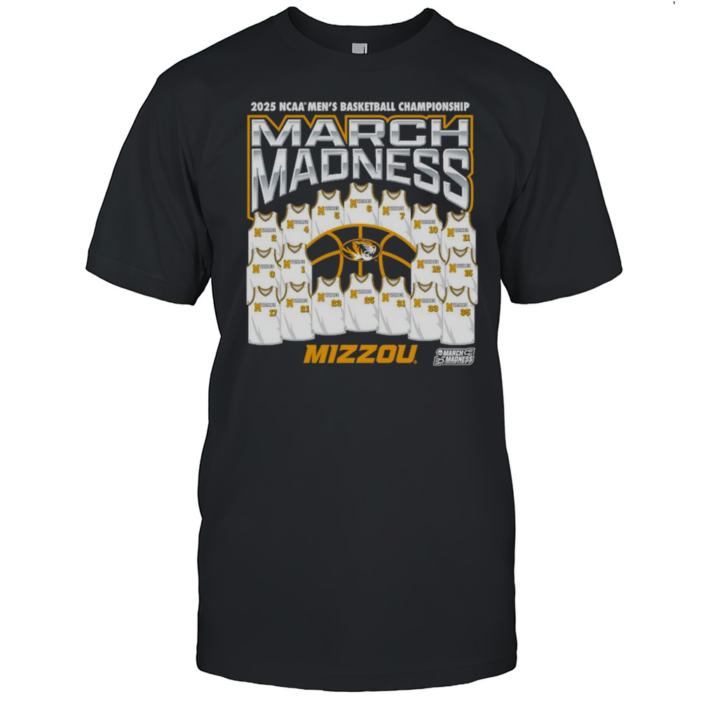 Missouri Tigers NCAA Mens Basketball Championship Jersey Team March Madness 2025 Logos T-shirt Missouri Tigers NCAA Mens Basketball Championship Jersey Team March Madness 2025 Logos T-shirt