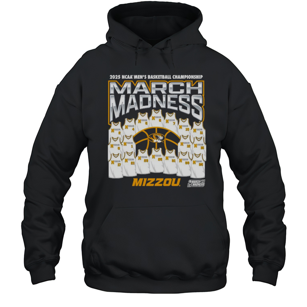Missouri Tigers NCAA Mens Basketball Championship Jersey Team March Madness 2025 Logos T-shirt Unisex Hoodie